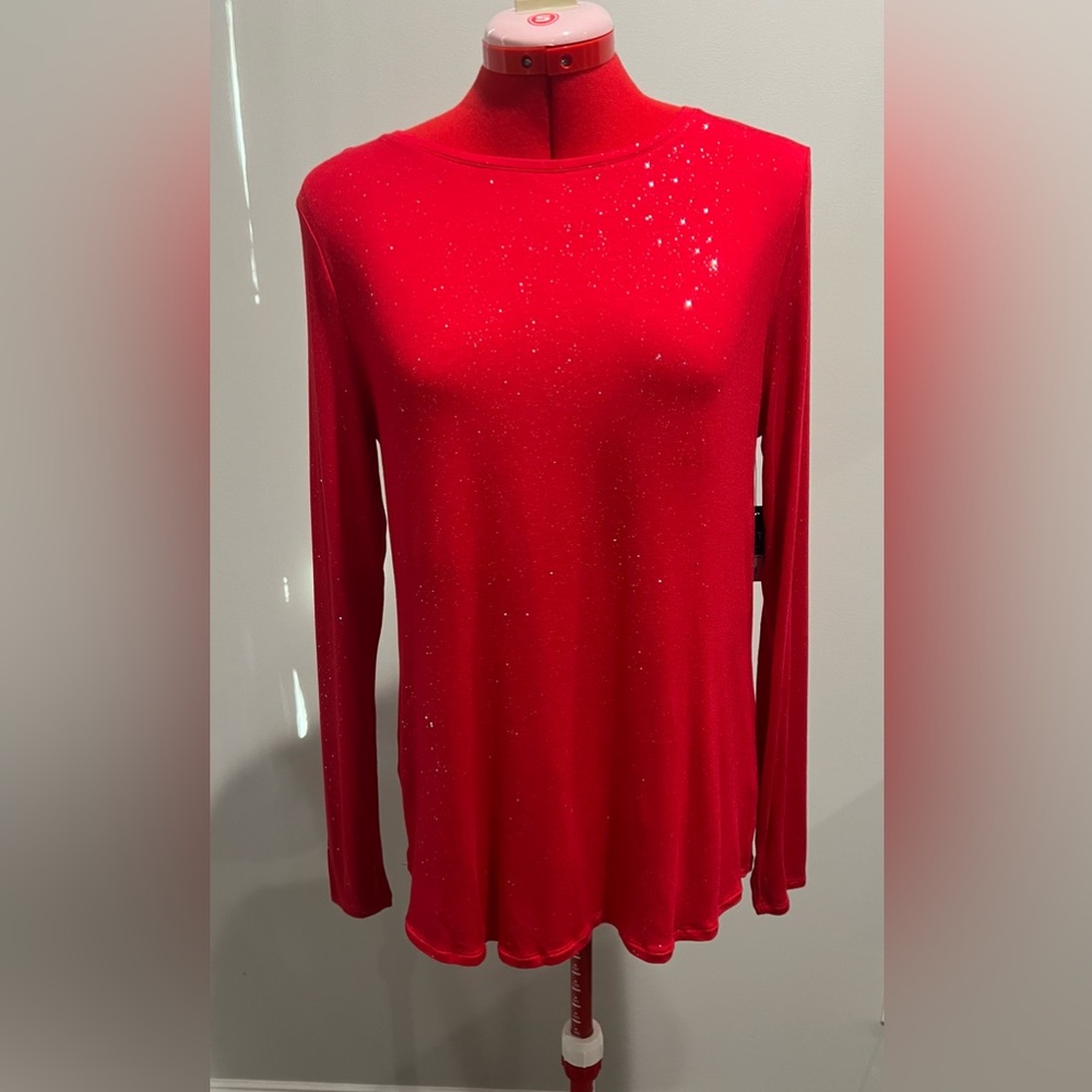 Red tunic with silver specks - great for the upcoming holidays!